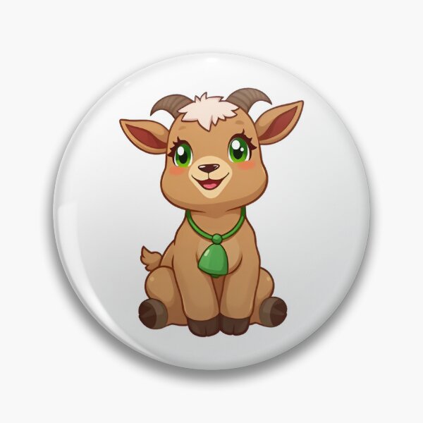 Item preview, Cute kawaii brown goat with a bell 06 designed and sold by ChameleonStars.