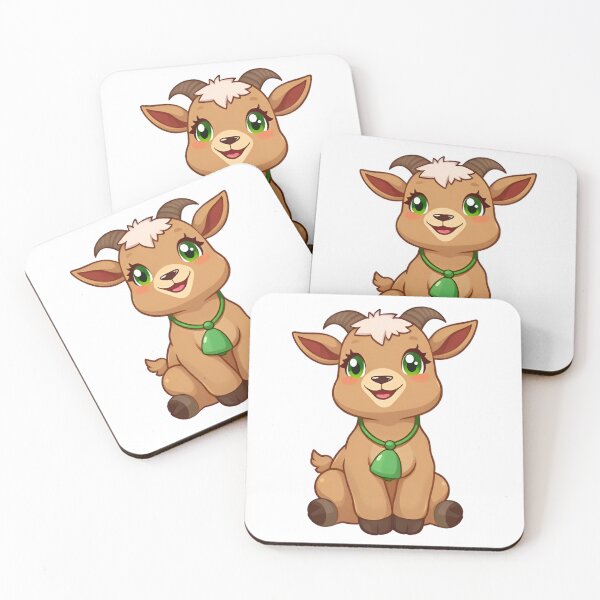 Item preview, Cute kawaii brown goat with a bell 06 designed and sold by ChameleonStars.