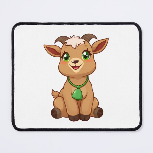 Item preview, Cute kawaii brown goat with a bell 06 designed and sold by ChameleonStars.