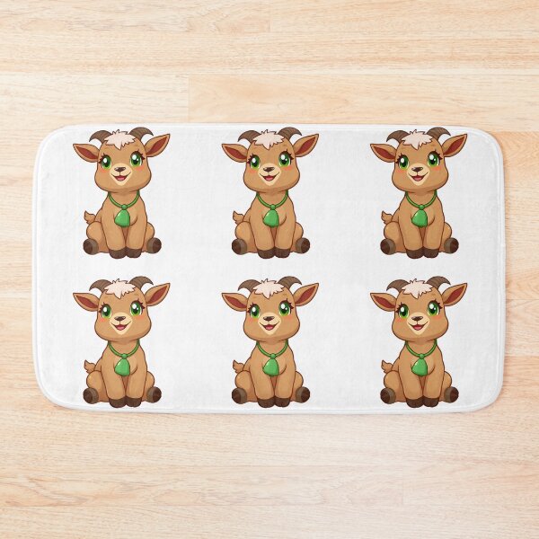 Item preview, Cute kawaii brown goat with a bell 06 designed and sold by ChameleonStars.