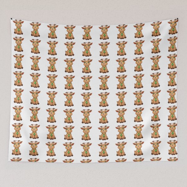 Item preview, Cute kawaii brown goat with a bell 06 designed and sold by ChameleonStars.