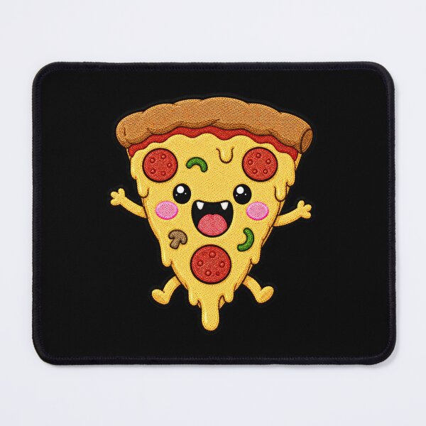 Item preview, Pizza Monster Kawaii Embroidery Patch Illustration designed and sold by ColorSplash123.