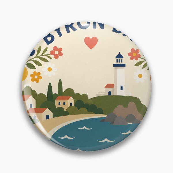 Item preview, Byron Bay Australia Travel Souvenir Modern Folk Art designed and sold by VisualArtsOasis.