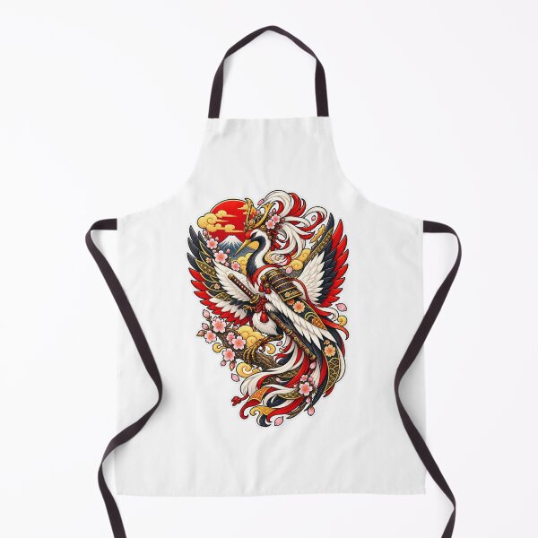 Item preview, Samurai Crane | Japanese Crane Warrior | Cherry Blossom & Mount Fuji designed and sold by MrDev.