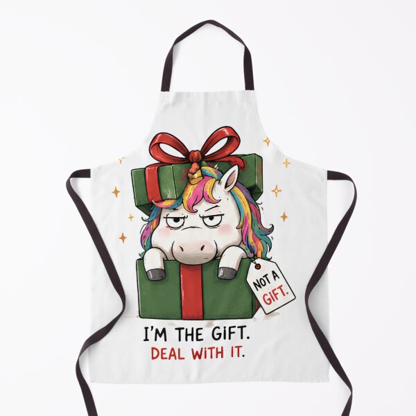 Item preview, Funny Angry Christmas Unicorn in Gift Box Grumpy Attitude designed and sold by Sitred123.