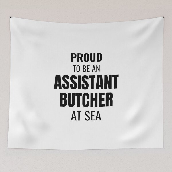 Item preview, Proud to be an Assistant Butcher at Sea (Black) designed and sold by ShipCrewNation.