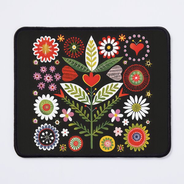 Item preview, Scandinavian Folk Art, Botanical Flowers designed and sold by xiao xuans.