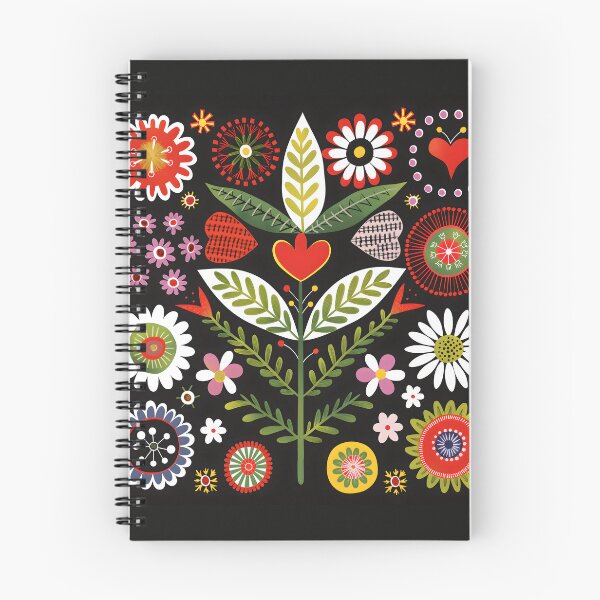 Item preview, Scandinavian Folk Art, Botanical Flowers designed and sold by xiao xuans.