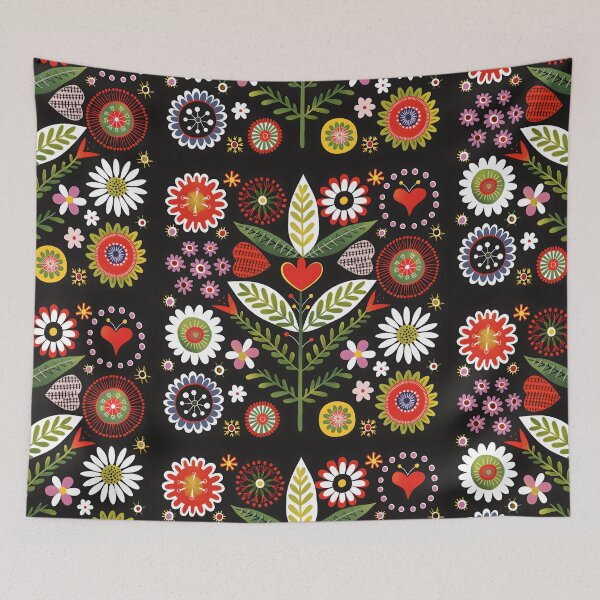 Item preview, Scandinavian Folk Art, Botanical Flowers designed and sold by xiao xuans.