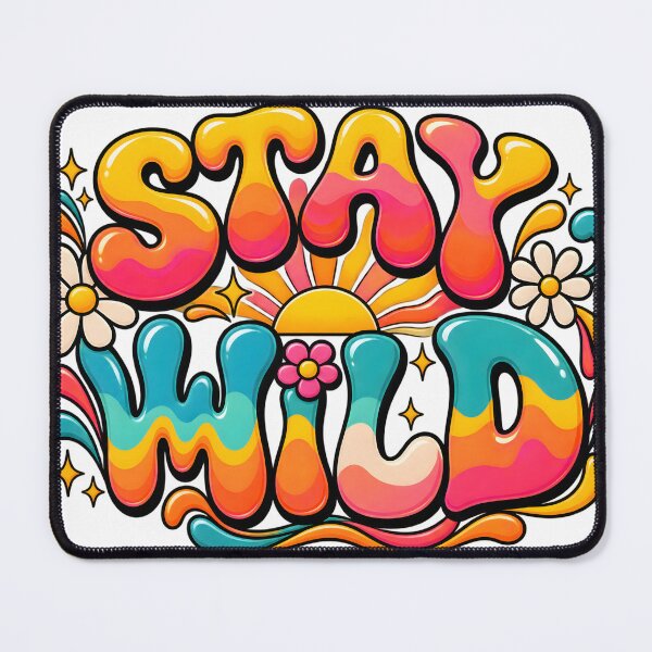 Item preview, Stay Wild Groovy 90s Retro Vintage T-Shirt designed and sold by PixelCraftByAnmol.