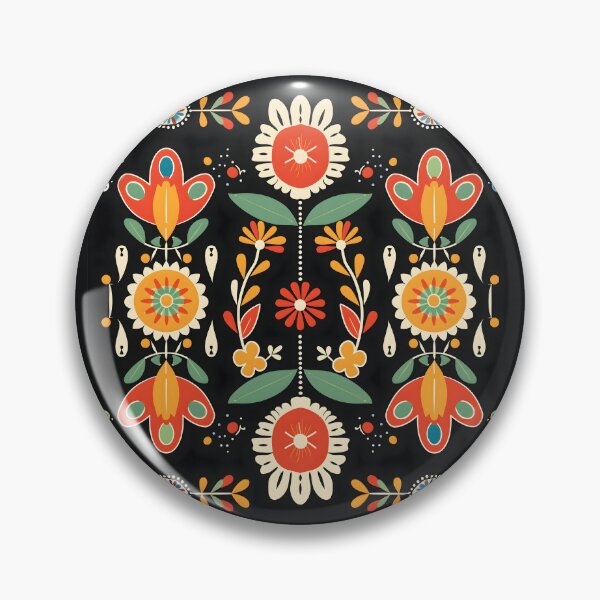 Item preview, Scandinavian Folk Art, Botanical Flowers designed and sold by xiao xuans.