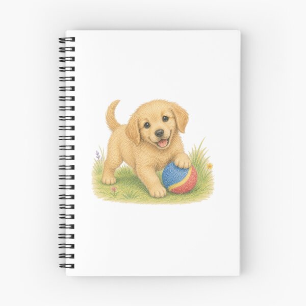 Item preview, Cute Golden Retriever Puppy Illustration designed and sold by SarcasmAndSpite.