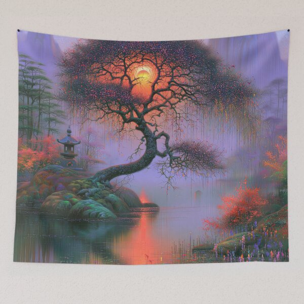 Item preview, Dusk Beyond the Willow Canopy designed and sold by bloorose.