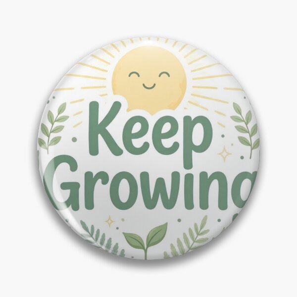 Item preview, Keep Growing Botanical Sun Plant Growth Quote designed and sold by Softlife by Harvir.