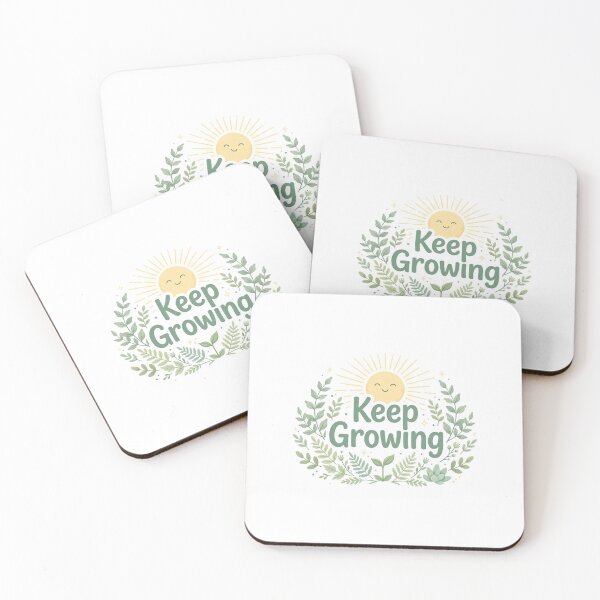 Item preview, Keep Growing Botanical Sun Plant Growth Quote designed and sold by Softlife by Harvir.