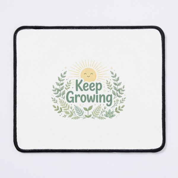 Item preview, Keep Growing Botanical Sun Plant Growth Quote designed and sold by Softlife by Harvir.