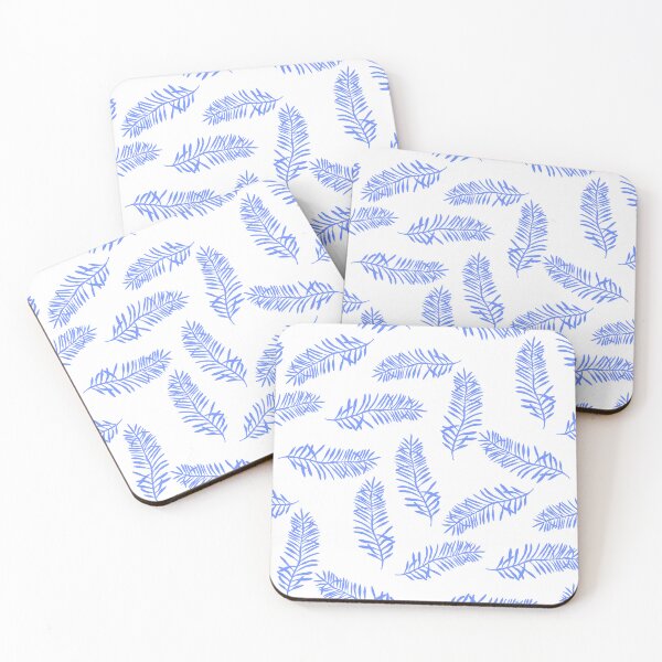Item preview, Tossed BlueTropical Leaves Pattern designed and sold by altastudio.