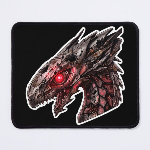 Item preview, Battle Damaged Mecha Cyber Dragon Post-Apocalyptic Sticker designed and sold by bug4j_DragonLab.
