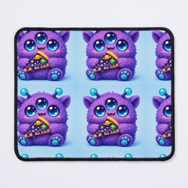 Item preview, Cute Fluffy Purple Monster Digital Art Illustration designed and sold by Ink-verse-.