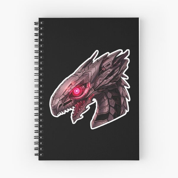 Item preview, Dark Mecha Cyber Dragon Red Neon Eye Techwear Sticker designed and sold by bug4j_DragonLab.