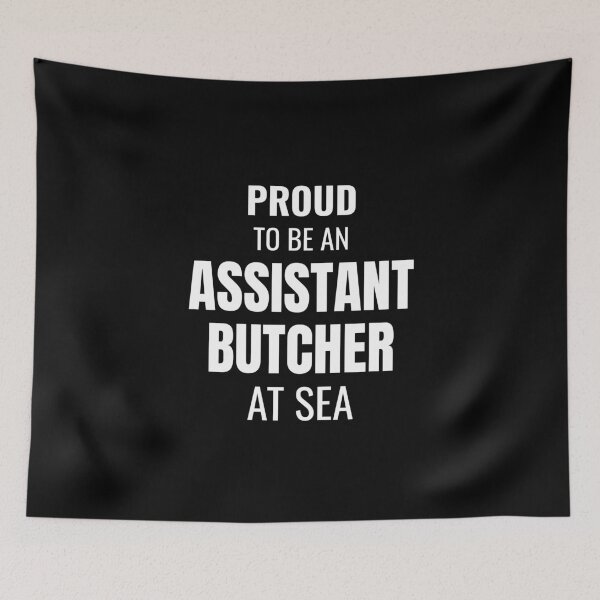 Item preview, Proud to be an Assistant Butcher at Sea (White) designed and sold by ShipCrewNation.