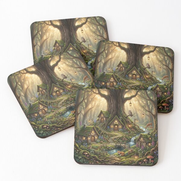 Item preview, The Hidden Enchanted Woodland Village designed and sold by Nexyra_Labs Art Studios.