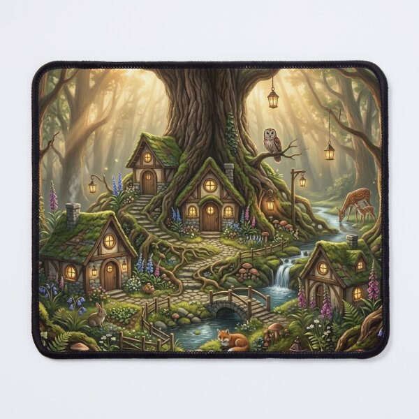 Item preview, The Hidden Enchanted Woodland Village designed and sold by Nexyra_Labs Art Studios.