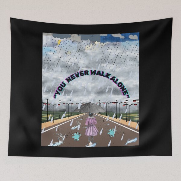 Item preview, You Never Walk Alone Moody Rainy Night designed and sold by SMinimalist613.