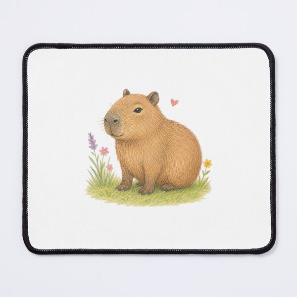 Item preview, Cute Capybara Illustration With Heart designed and sold by SarcasmAndSpite.