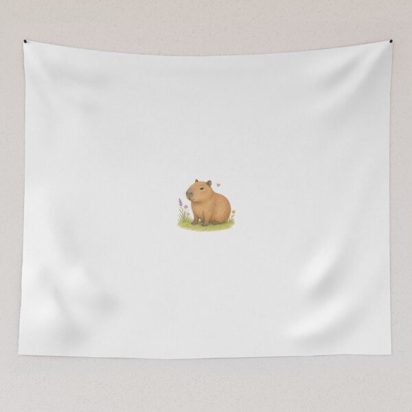 Item preview, Cute Capybara Illustration With Heart designed and sold by SarcasmAndSpite.