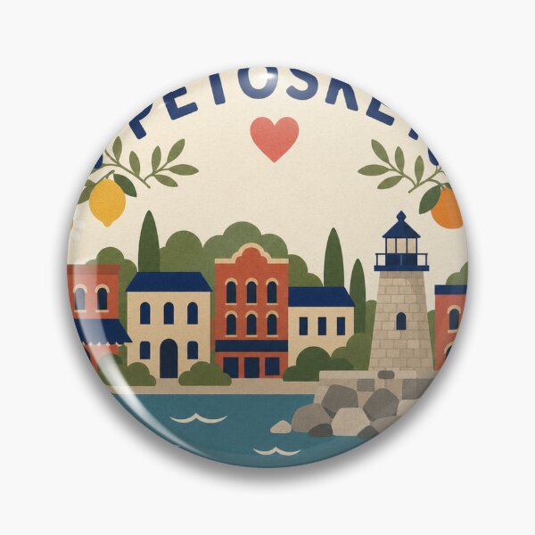 Item preview, Petoskey USA Travel Souvenir Modern Folk Art designed and sold by VisualArtsOasis.