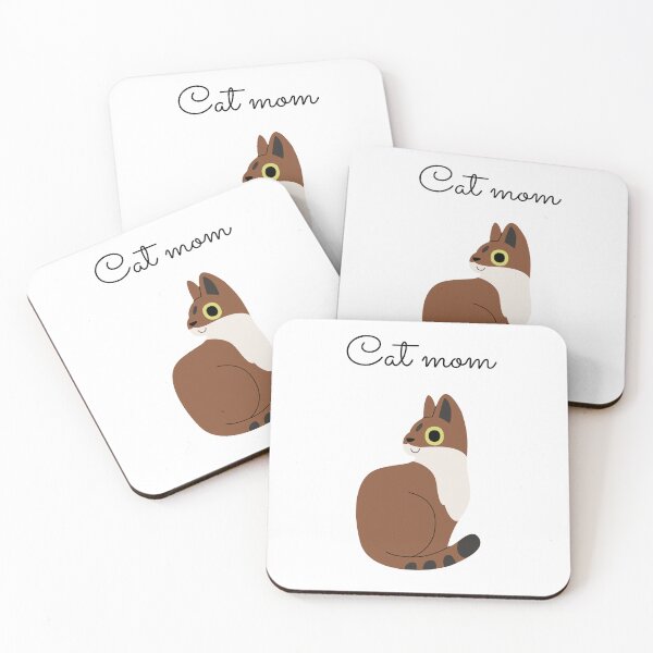 Item preview, Cat mom brown white designed and sold by my-trendy-shop.