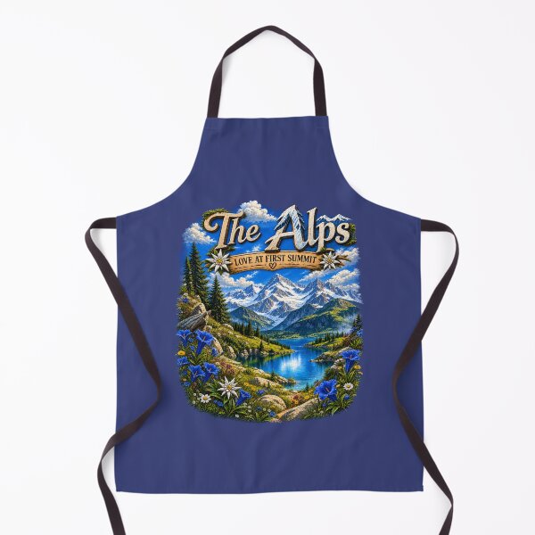 Item preview, The Alps – Love at First Summit | Vintage Alpine Landscape designed and sold by Alpine-Ink.