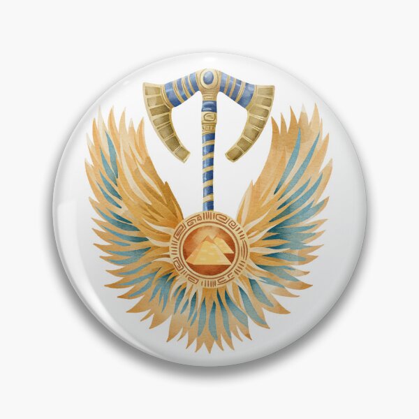 Item preview, Egyptian Pyramids Winged Emblem – Ancient Egypt Royal Symbol designed and sold by lailakhalaf.