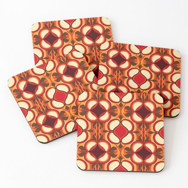 Item preview, Retro 70s Groovy Psychedelic Wave - Orange Vintage Pattern designed and sold by UniqueDesign751.