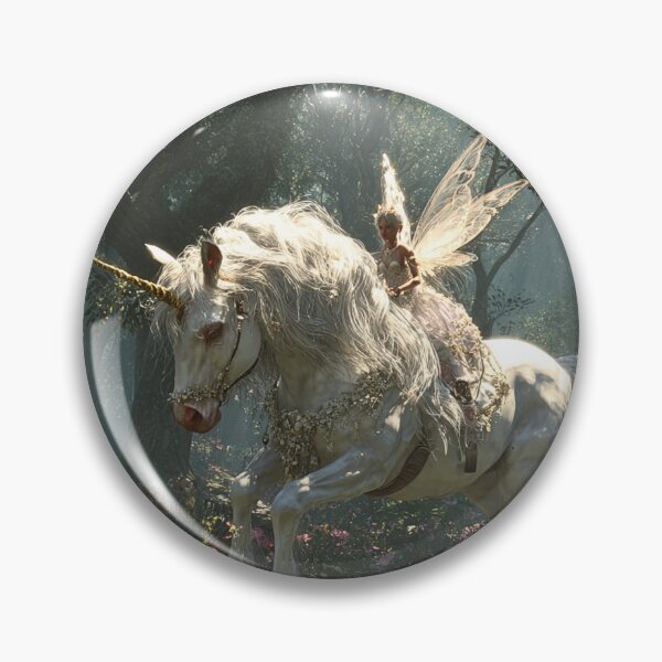 Item preview, Fairy Riding Enchanted Forest Unicorn designed and sold by Storybook Botanica.