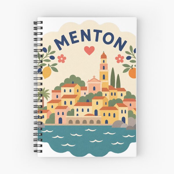 Item preview, Menton France Travel Souvenir Modern Folk Art designed and sold by VisualArtsOasis.