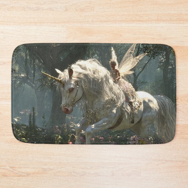 Item preview, Fairy Riding Enchanted Forest Unicorn designed and sold by Storybook Botanica.
