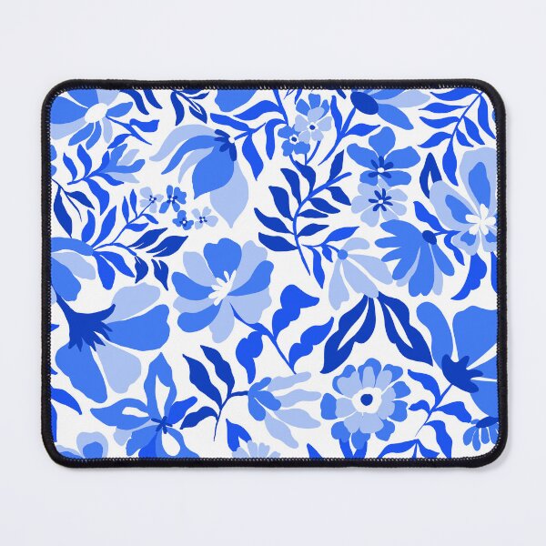 Item preview, Tropical Floral Hero Blue designed and sold by Fabricatemyart.