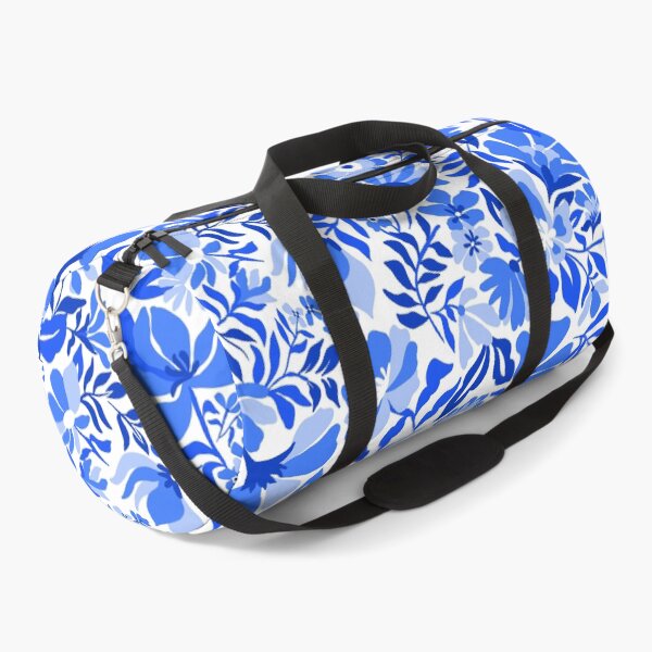 Item preview, Tropical Floral Hero Blue designed and sold by Fabricatemyart.