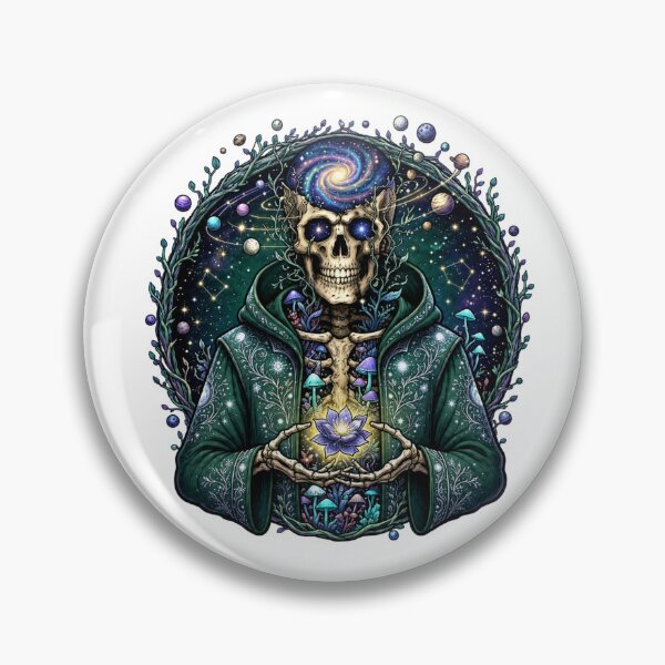 Item preview, Cosmic Skeleton | Galaxy Grim Reaper | Celestial Skull & Lotus designed and sold by MrDev.