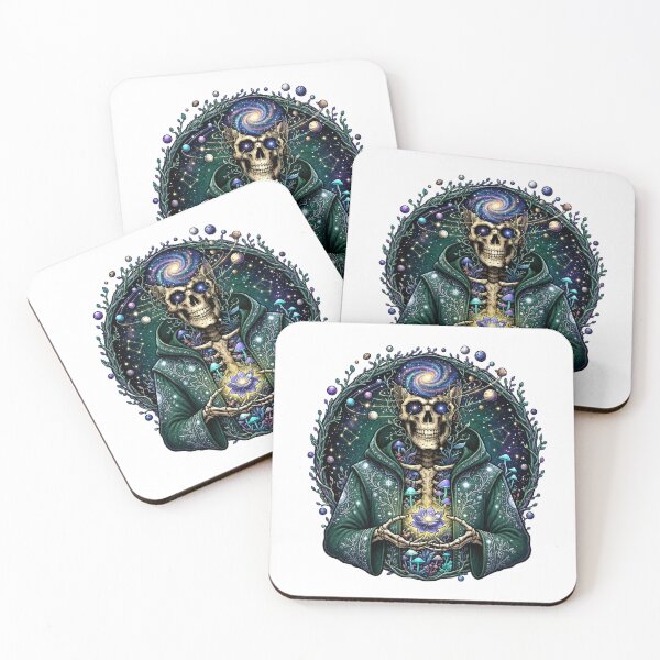 Item preview, Cosmic Skeleton | Galaxy Grim Reaper | Celestial Skull & Lotus designed and sold by MrDev.