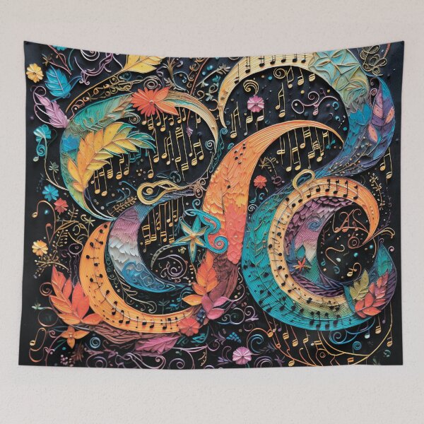 Item preview, Musical pattern. Musical notes and flowers. designed and sold by MagelliShop.