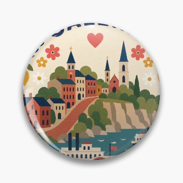 Item preview, Galena USA Travel Souvenir Modern Folk Art designed and sold by VisualArtsOasis.