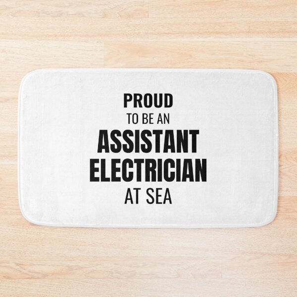 Item preview, Proud to be an Assistant Electrician at Sea (Black) designed and sold by ShipCrewNation.