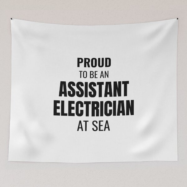 Item preview, Proud to be an Assistant Electrician at Sea (Black) designed and sold by ShipCrewNation.