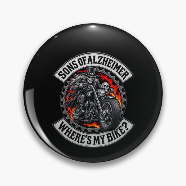 Item preview, Skeleton Biker Sons Of Alzheimer Wheres My Bike designed and sold by elderberry.