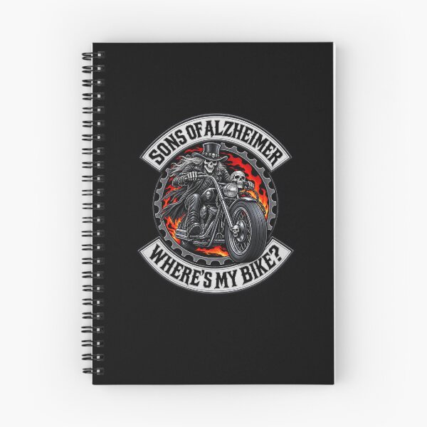 Item preview, Skeleton Biker Sons Of Alzheimer Wheres My Bike designed and sold by elderberry.