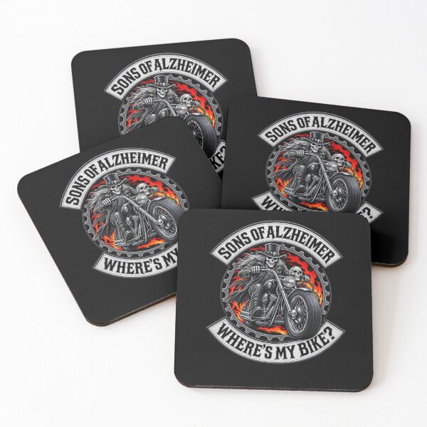 Item preview, Skeleton Biker Sons Of Alzheimer Wheres My Bike designed and sold by elderberry.