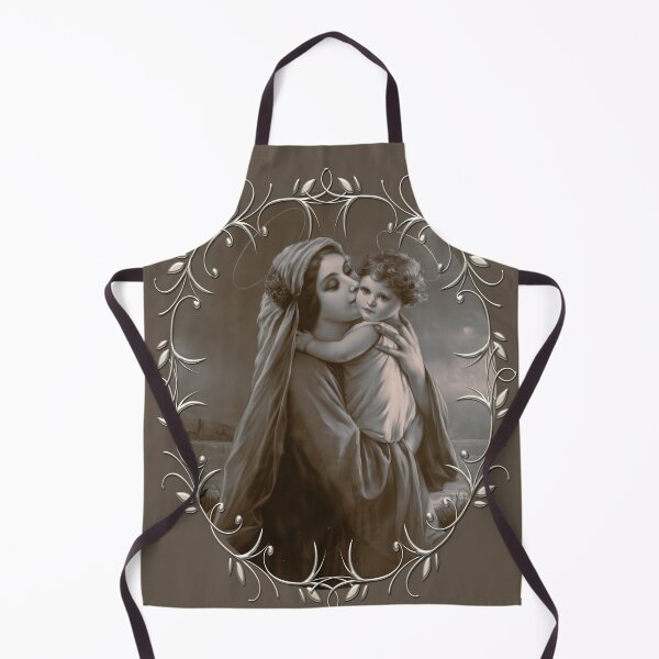 Item preview, Vintage Madonna and Child with Silver Frame designed and sold by homemadecreate.